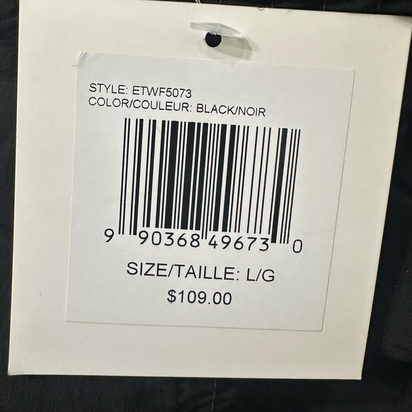 Ellen Tracy Womens Black Studded Crinkle Dress L Retail $109 NWT - Picture 4 of 10